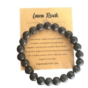 Lava Rock Beaded Bracelet
